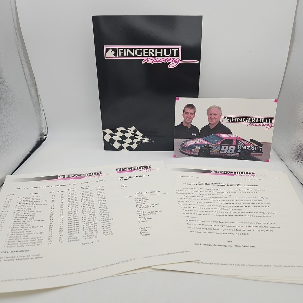 Vintage Nascar‎ Press Kit Fingerhut Racing Team Jeremy Mayfield Media Guide #98